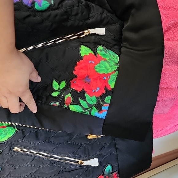 Kenzo X H&M | 100% Silk Reversible Kimono Jacket Floral Rose Jungle Animal - Picture 2 of 5